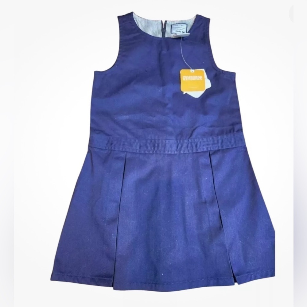 NWT GYMBOREE Girls Navy Blue Jumper Dress School Uniform Age 6 Years Play Proof